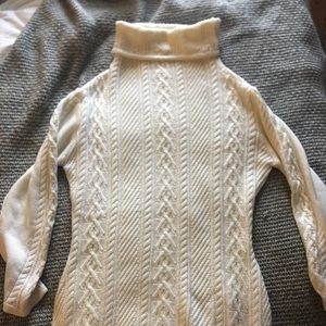 White/cream turtle neck tunic sweater!